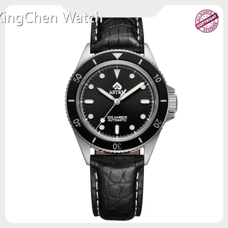 Black Stainless Steel Automatic Watch SEIRAL Brand XC6106G Men/women 1
