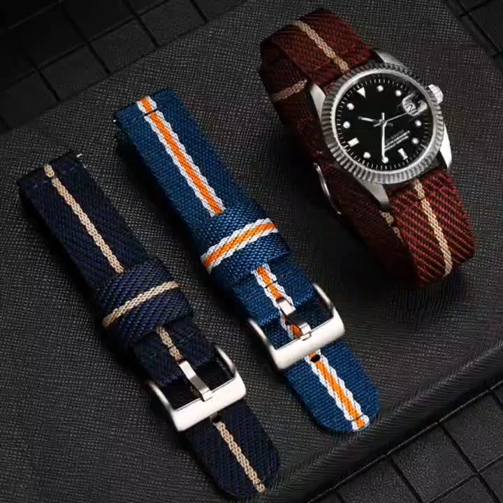 High quality nylon strap watch strap factory OEM watch strap supplire strap nylon strap three colors straps oem watch strap supphire strap factory company 1