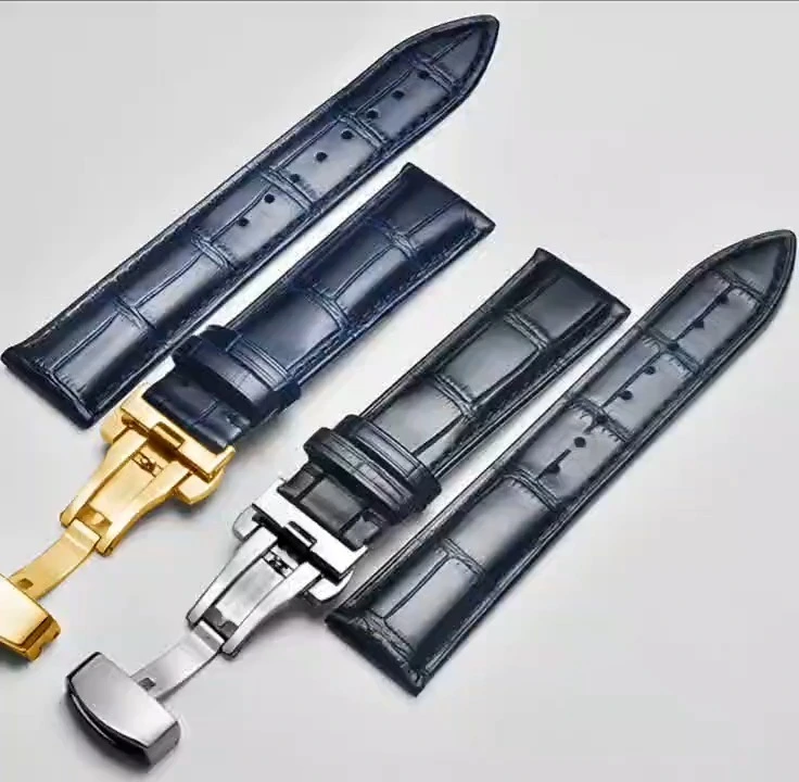 OEM watch leather strap leather strap factory high quality strap factory red leather strap blue strap strap factory from shenzhen of China  watch strap supplire crocodile strap 1