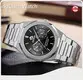 Custom Stainless Steel Black Quartz Watch SEIRAL 10ATM 100 M 14.0mm*25.0mm 1