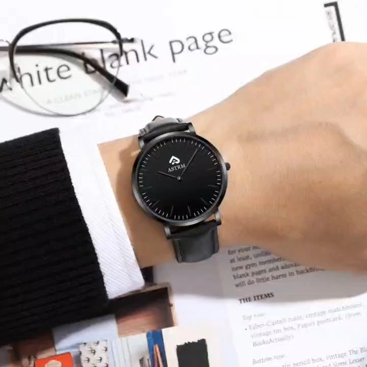 5ATM fashion high quality quartz movement men stainless steel watches watch company made watch high quality mesh strap leather strap black watch supphire from shenzhen fo the Shenzhen 1