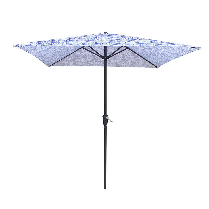 Square Crank Open Garden Umbrella With Floral GP1917 1