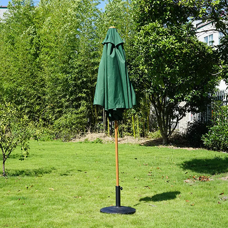 Push up open garden umbrella like wooden finish   GP1909 1