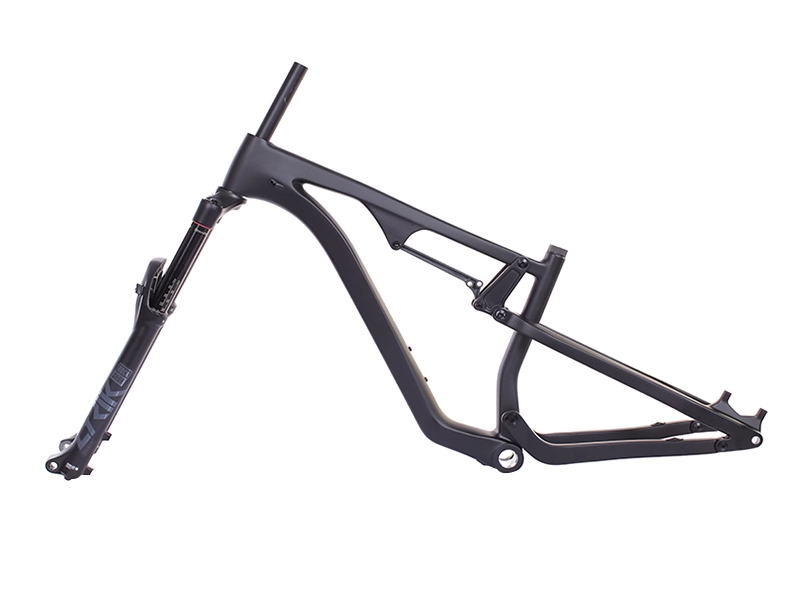 Dual Suspension 27.5*3.0'' Tire 120mm Travel Full Carbon Fiber Mountain Bike Frame FM098 1