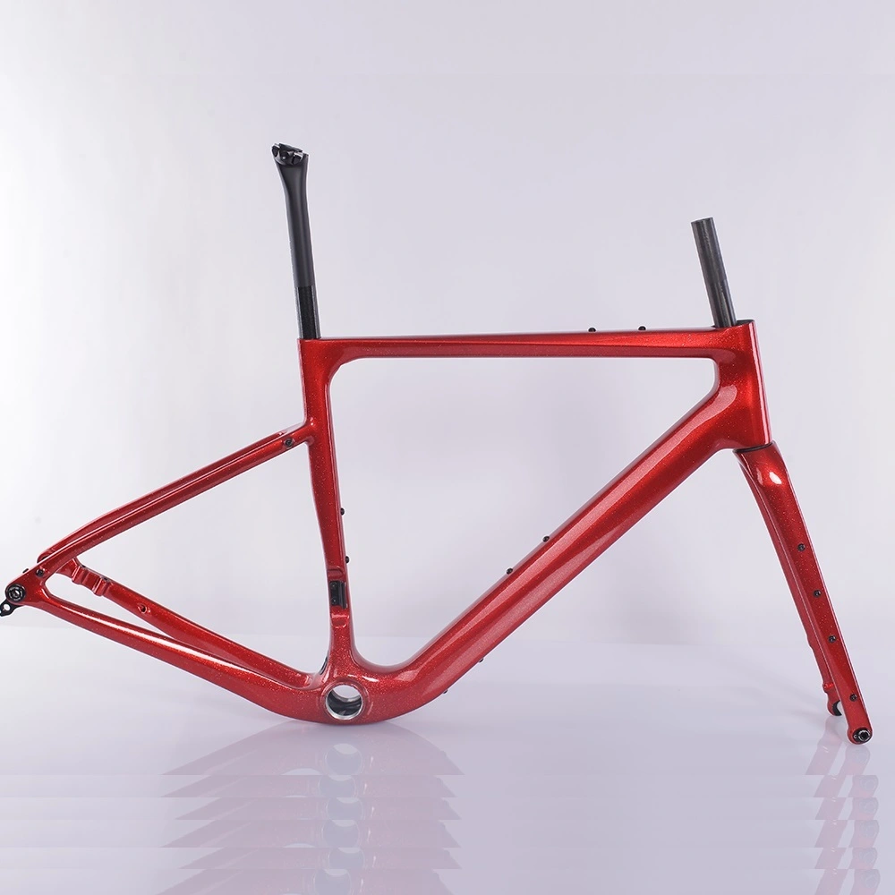 2024 Full Carbon Fiber UDH Hanger Max 700*50mm Tire T47 Bracket Fully Internal Cable Routing Gravel Bike Frame FM306 1