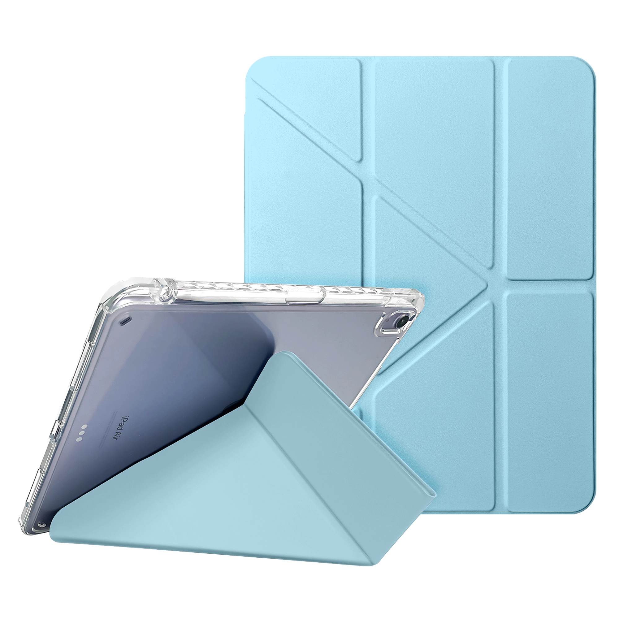 ʻO ka iPad Pro 11 Inika hihia 2022(4th Gen)/ 2021(3rd Gen) me ka paʻa penikala [Kākoʻo i ka iPad 2nd Pencil Charging/Pair], Trifold Stand Smart Case me ka TPU palupalu hope, Auto Wake/Sleep 1