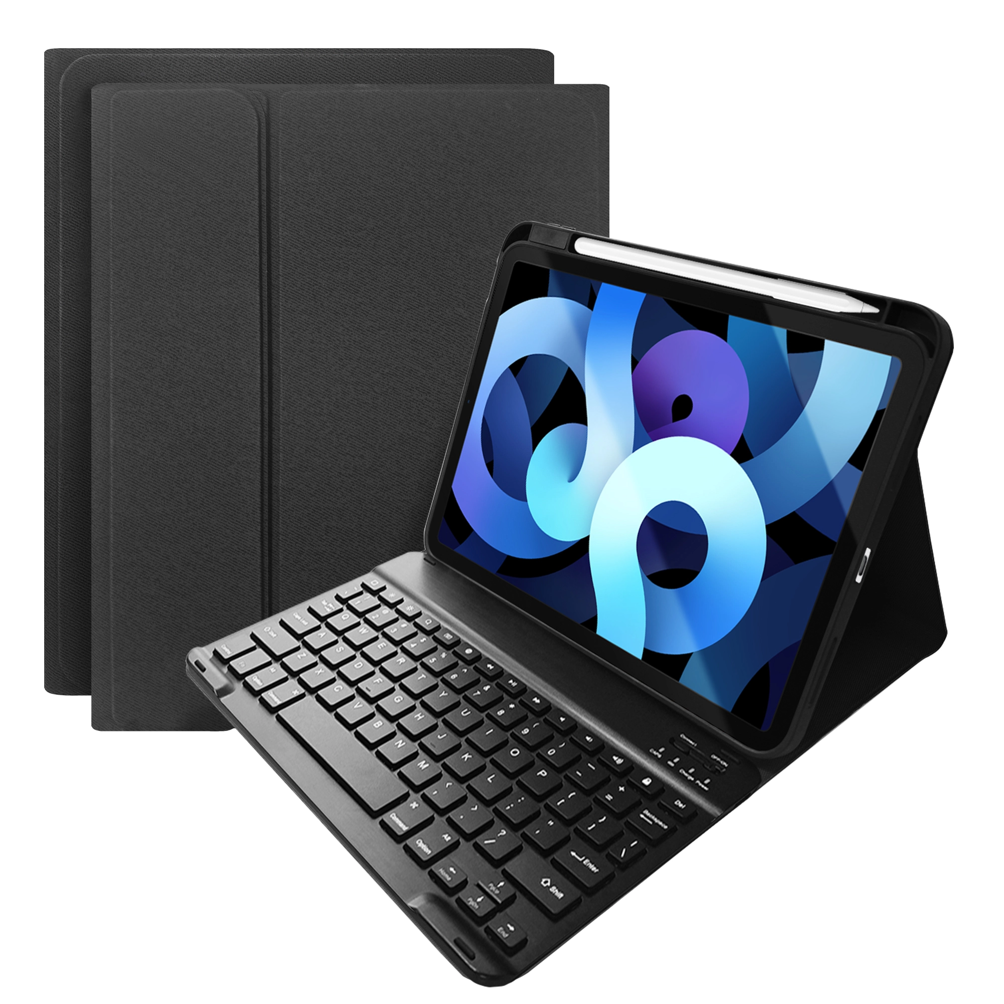 ʻO iPad hou 10th Generation Case 10.9 Iniha 2022 me ka paʻa penikala, ka pahu iPad akamai me ka TPU palupalu i hope [Kākoʻo Auto Wake/Sleep] 1