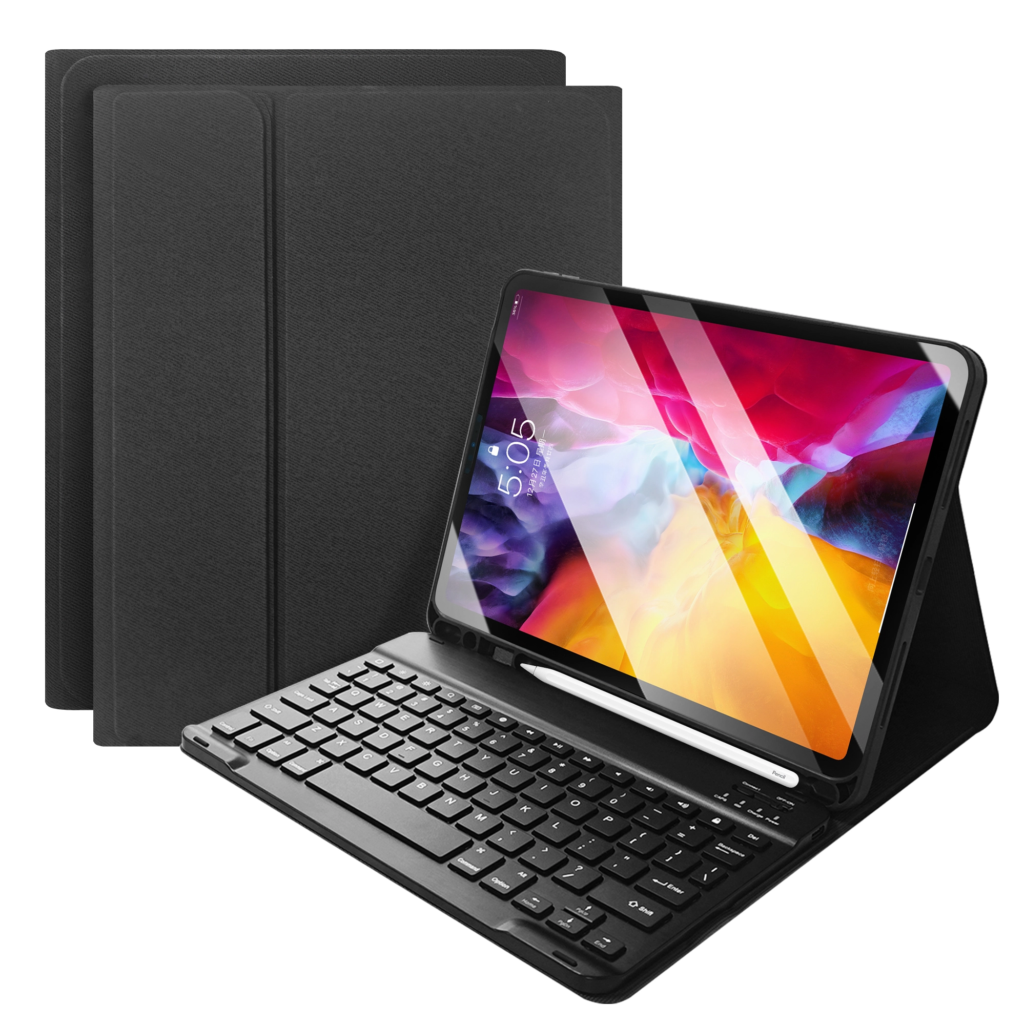 ZONYSUN no iPad 10th Generation Case me ka Pencil Holder 2022 10.9 Iniha, Clear Back iPad 10 Case, 10th Gen iPad Case no A2696 A2757 A2777 1