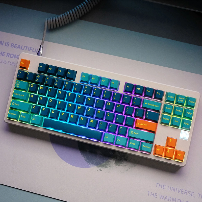 Tecsee – capuchons de touches de clavier mécaniques, matériau PBT personnalisé, profil Cherry, ensemble complet 1