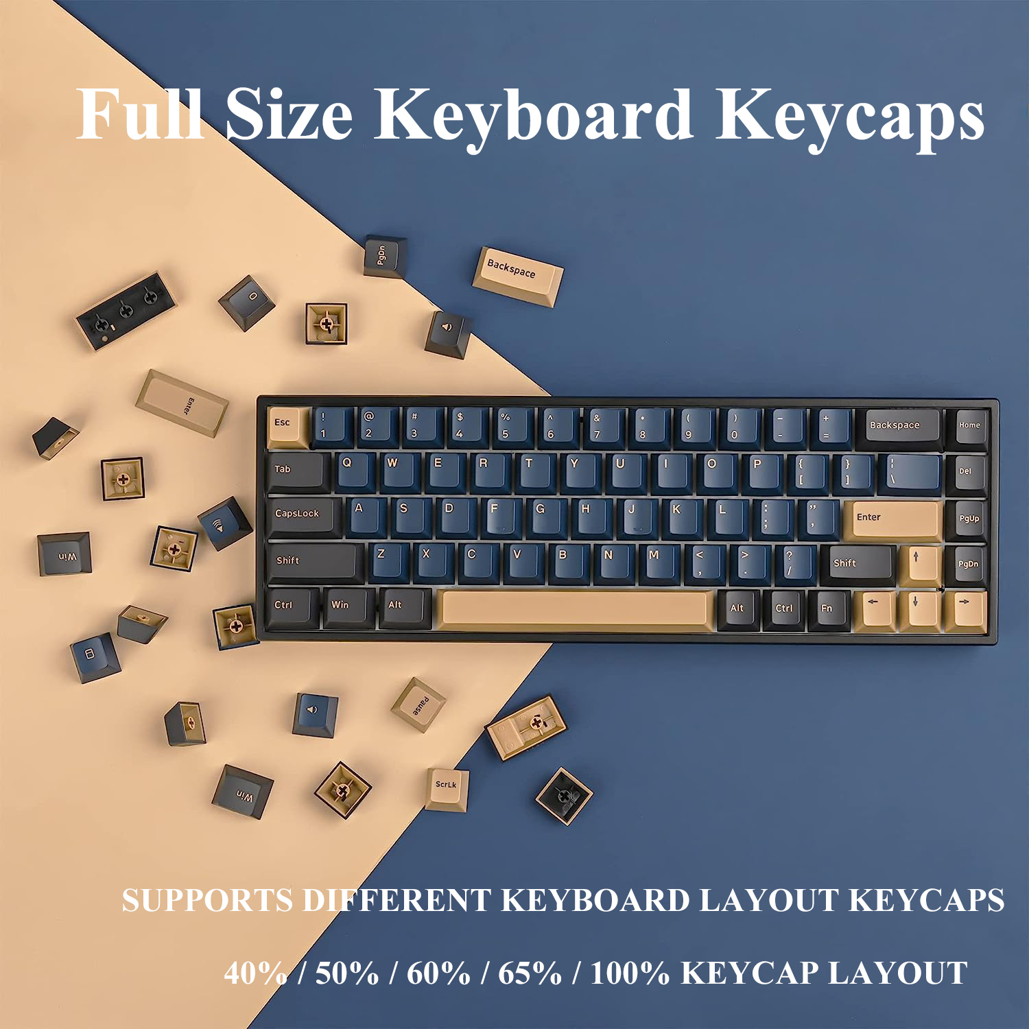 Tecsee PBT Custom Cherry Profile Mechanical Keyboard Keycaps Set
