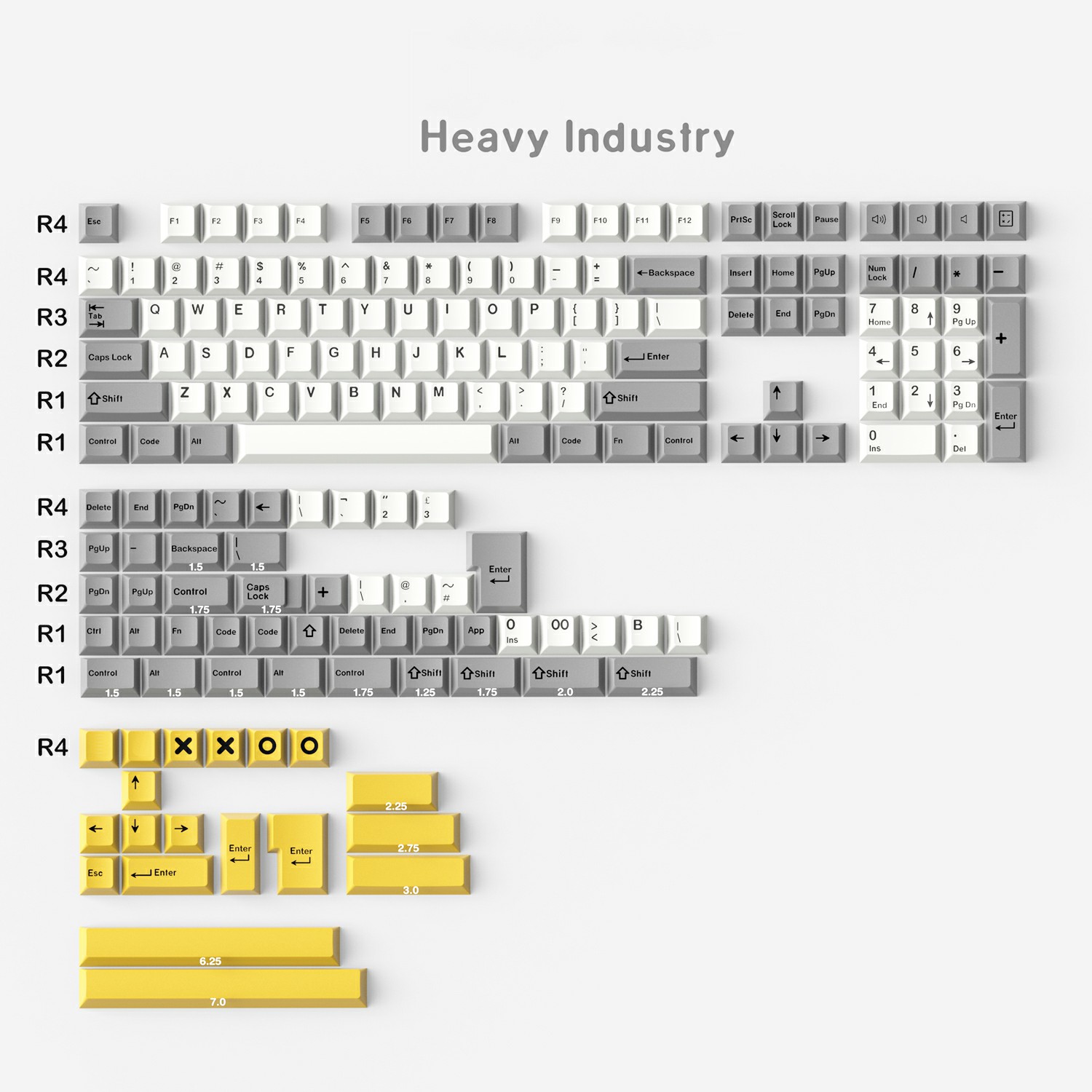 Tecsee PBT Custom Cherry Profile Mechanical Keyboard Keycaps Set
