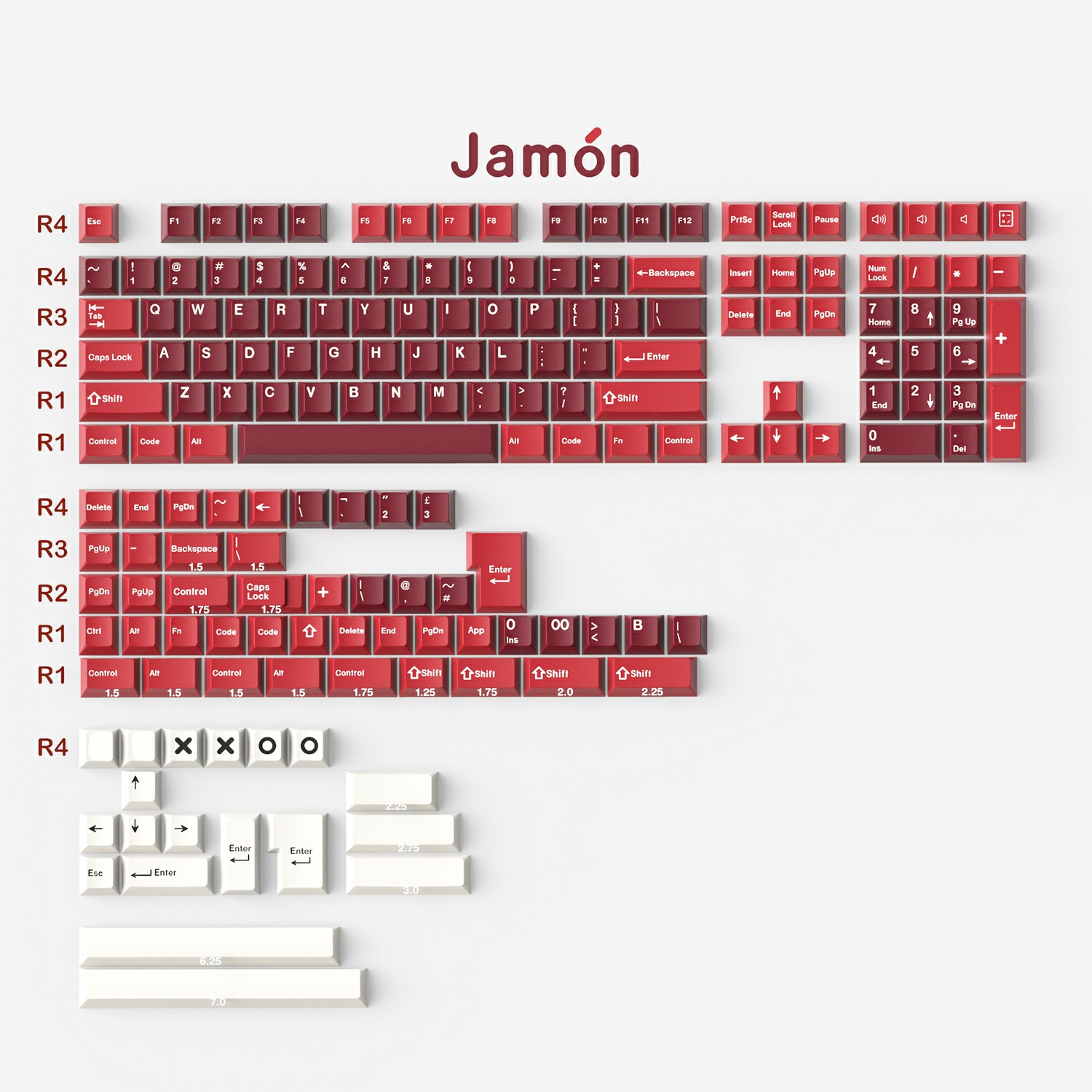 Tecsee PBT Custom Cherry Profile Mechanical Keyboard Keycaps Set