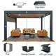 Hot Metal Pergola with Roof Wish Outdoor Brand 5