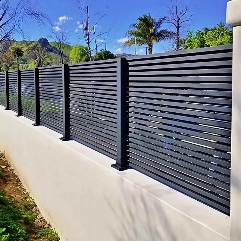 Wish Outdoor revêtement en poudre personnalisé clôture de confidentialité en aluminium pour Villa 1