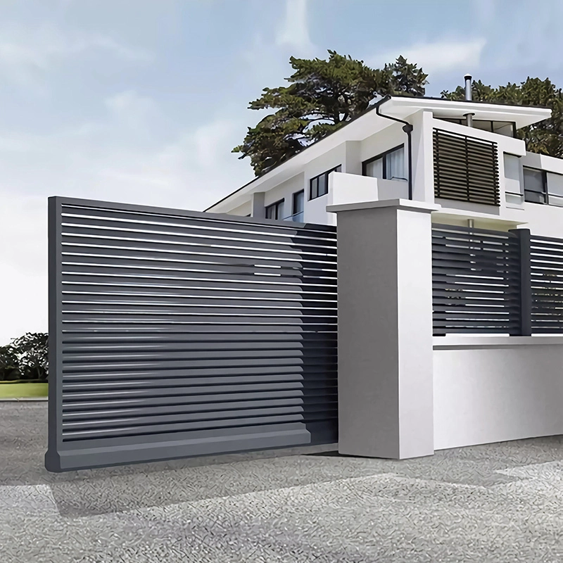 Aluminium Alloy Gate Wish Aluminium Electric Sliding Gate Front Driveway Remote Control Garden Gate 1