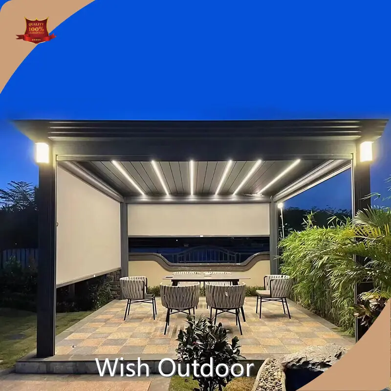 Hot Metal Pergola with Roof Wish Outdoor Brand 1