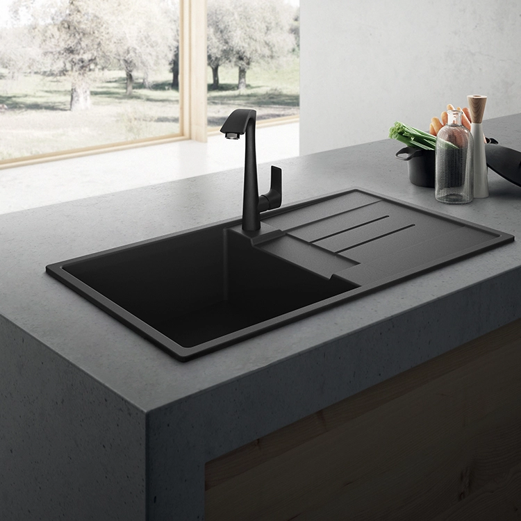 Naitron Poldseries Arcgranit® 1 Bowl With Drainer Topmount Granite sinks 1