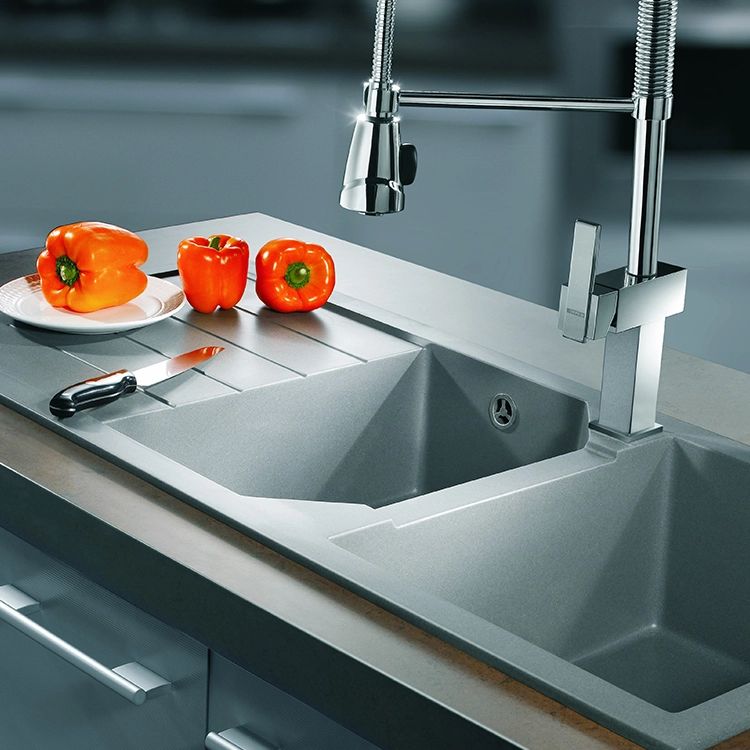 Naitron Miroseries Arcgranit® Two Bowls With Drainer Granite sinks POL1140 1