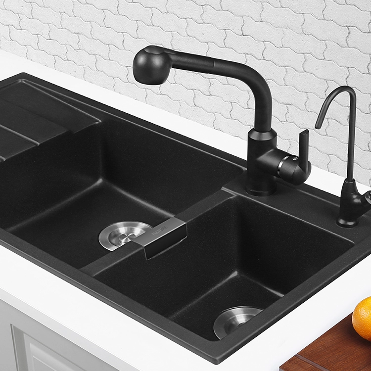 Naitron Miroseries Arcgranit® Two Bowls With Drainer Granite Kitchen sinks POLZ9647 1