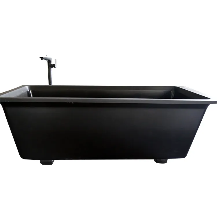 Quality Naitron Brand Black/White/Oat/Sand/Red/Coffee/Beige/Alu Metallic/Terra/Silver/Greystone/Sky Blue 1700 X 760 X 620(mm) Solid Acrylic Bathtub 2