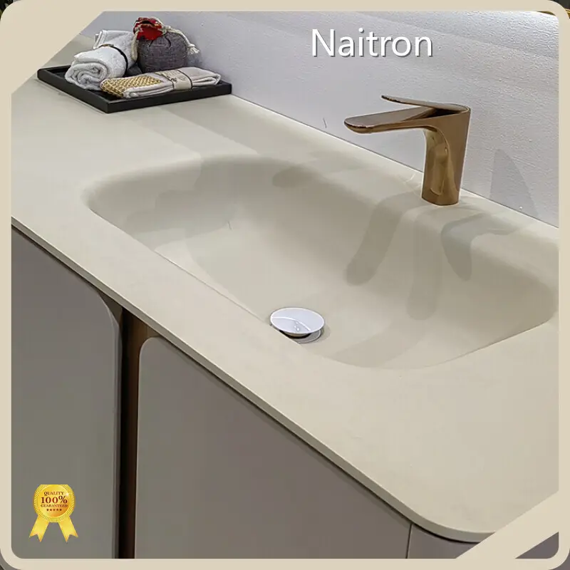 Solid Surface Vanity Countertops 1600x 550 X 185(mm) 28kg Naitron 1
