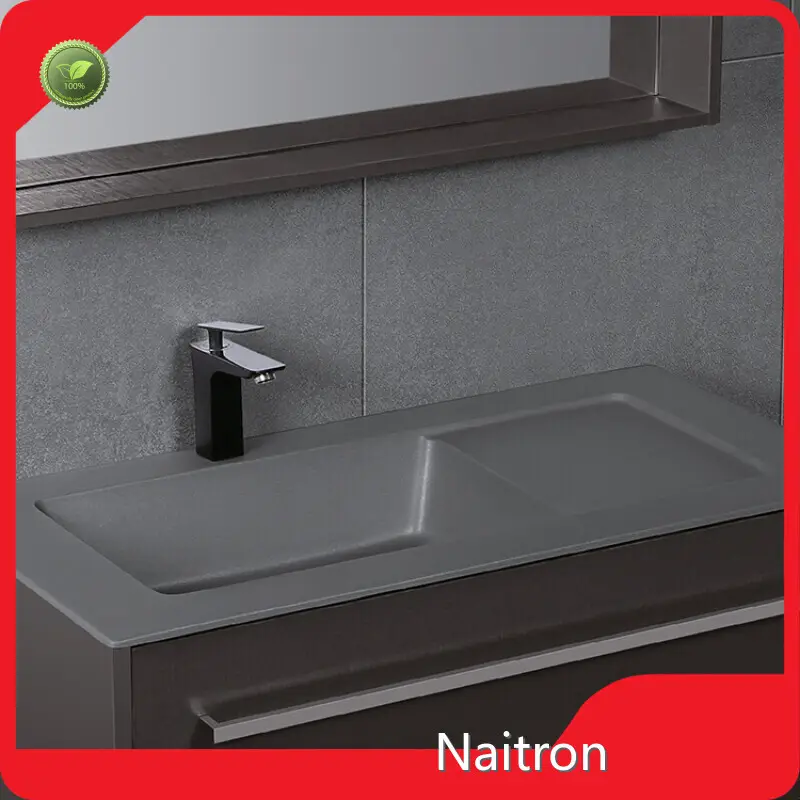 Solid Surface Bathroom Countertops Naitron,Composed of 75% Quartz and 25% Acrylic Resin 1000x 500 X 155(mm) 1