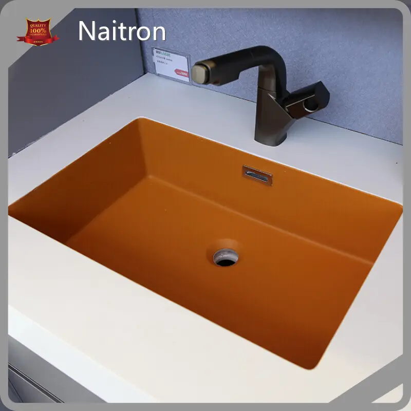 Solid Surface Wash Basin 585x 380 X 180(mm) Naitron Black/White/Oat/Sand/Red/Coffee/Beige/Alu Metallic/Terra/Silver/Greystone/Sky Blue 1