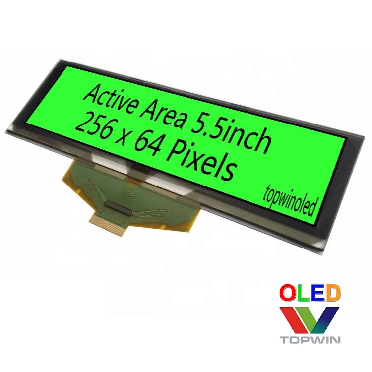 5.5inch oled display screen 256x64 green/blue/yellow 30 pin 16 gray scales oled display I2C SPI parallel Interface driver IC SSD1322 1