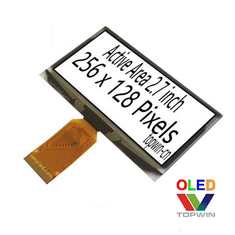 2.7inch high resolution oled display panel 256x128 Parallel, SPI, I2C interface UG-5628ASWCG01 1
