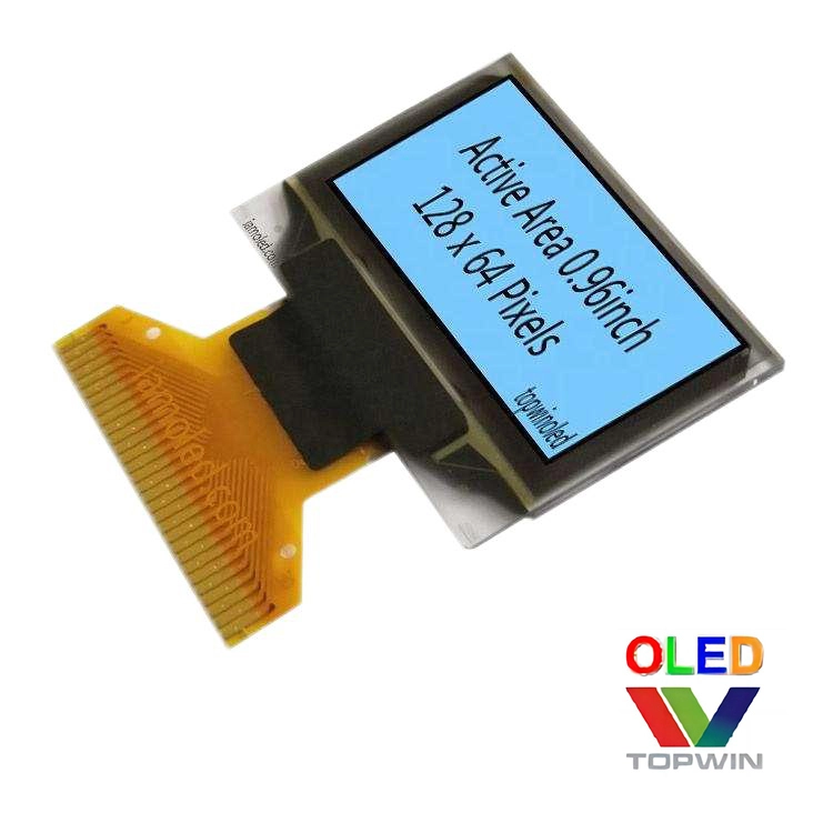 0.96inch oled display 128x64 white/blue soldering 30pin SSD1306 Small oled display VG-2864KSWEG01 1