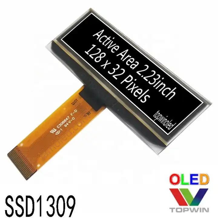Topwin 2.23inch 128x32 mini oled display panel with I2C SPI parallel Interface ssd1309 1