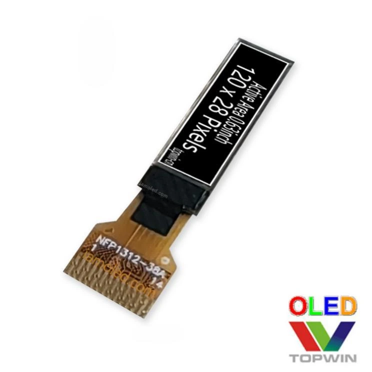 0.63inch oled display panel 120x28 14pin SSD1312 with I2C interface 1
