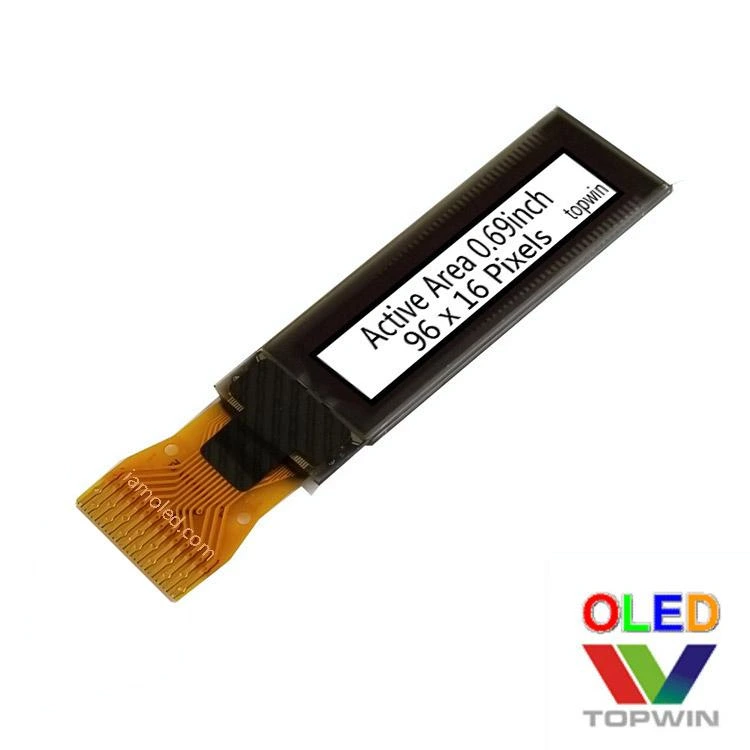 0.69inch oled SSD1315 Resolution 96X16 I2C 14pin 1