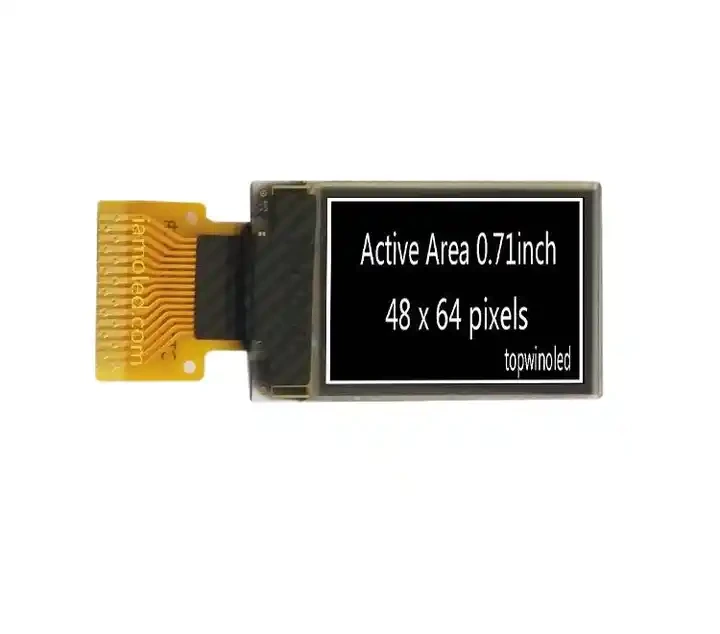 0.71inch oled SSD1306 I2C interface 48x64 resolution 1