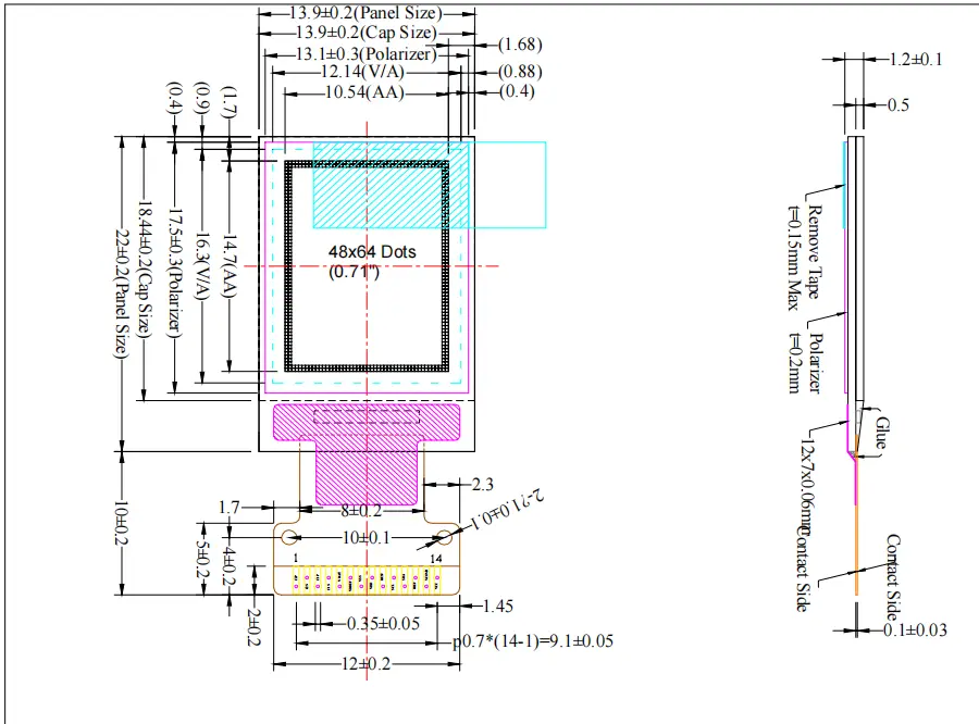 TOPWIN Brand 0.6~0.78inch Monochrome Oled Supplier 3