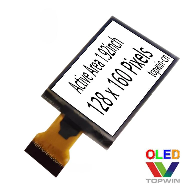 1.92-Inch OLED Display with 128x160 Resolution, SH1108 Driver IC, Parallel/SPI/I2C Interfaces 1