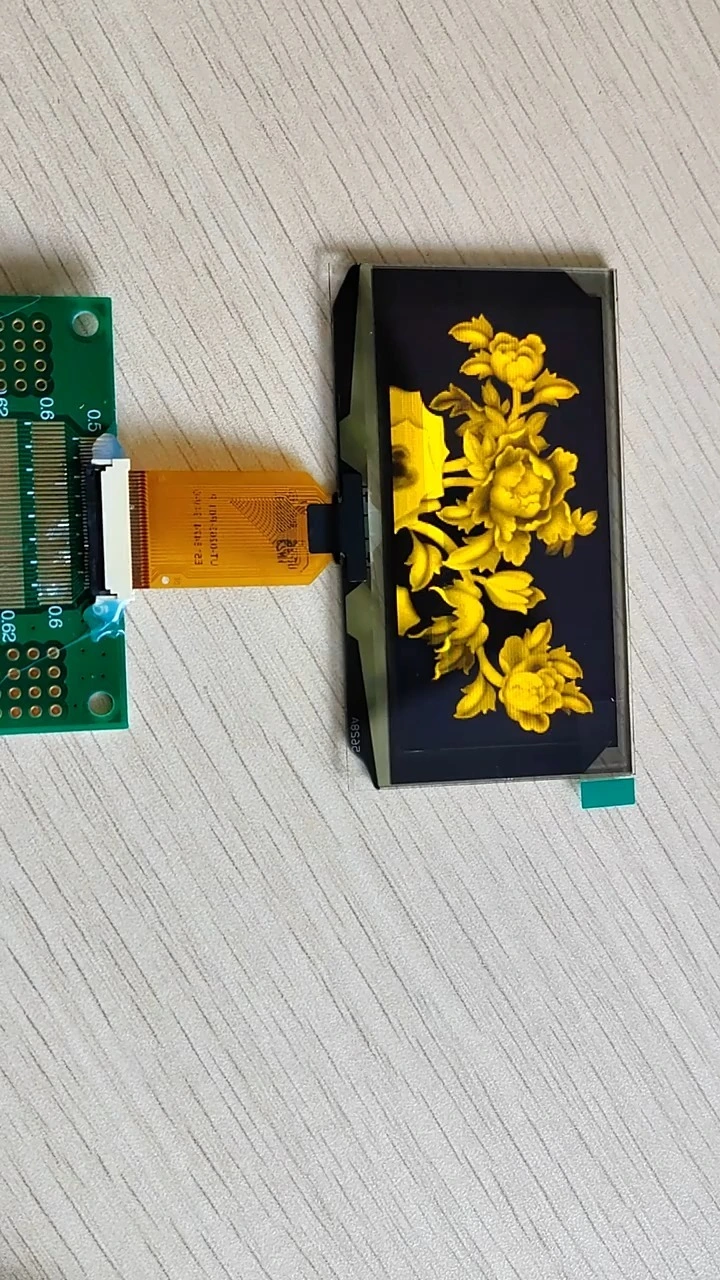2.7-Inch Yellow OLED Display with 128x64 Resolution, SSD1325, Parallel/SPI Interface and COF Technology 1