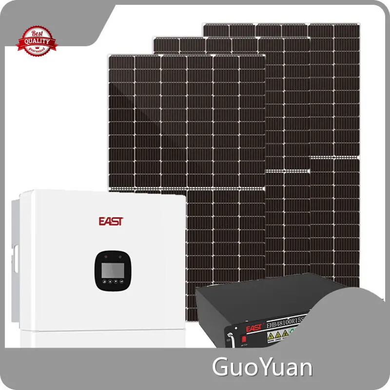 Off Grid Solar Inverter GuoYuan Brand EN-DHM-60L9-370-380W 48V 100Ah Lithium Iron Battery 1