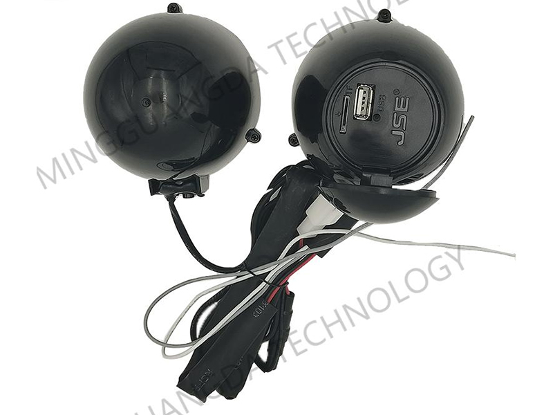 เครื่องเล่น MP3 Bluetooth สำหรับรถจักรยานยนต์พร้อมรีโมทคอนโทรลหนึ่งตัวและการติดตั้งกระจกมองหลัง 139B-01 6
