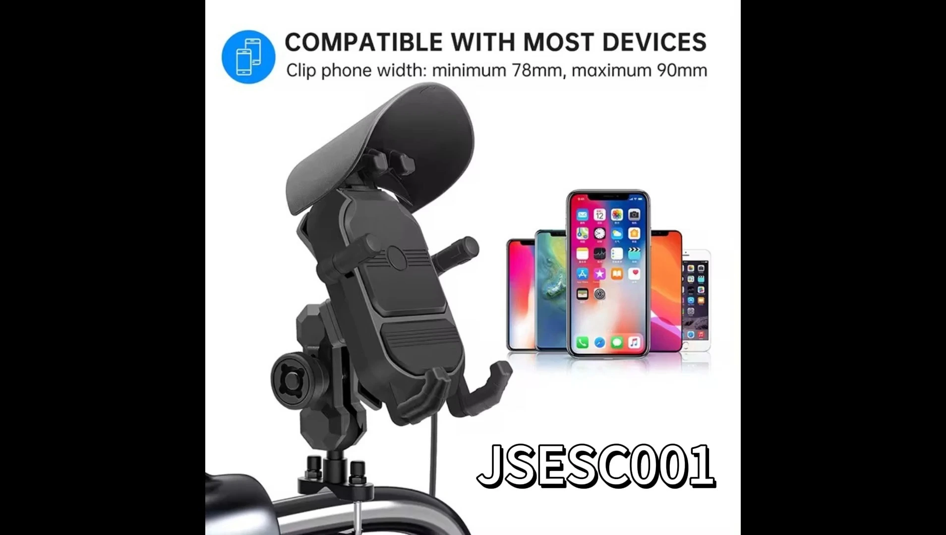 Hotsale Bike Anti-thief Anti-Vibration Mobile Holder QC3.0 USB Charger Phone Mount Phone 15W Motorcycle Charger Wireless 1