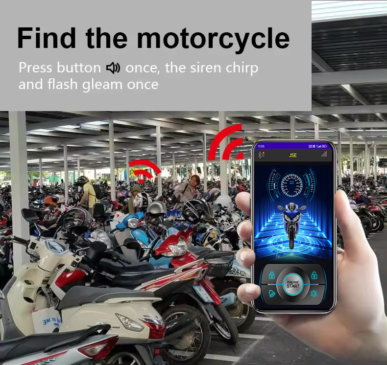Evrensel Elektrikli Motosiklet Alarm Sistemi Motosiklet Alarmı Uzaktan Çalıştırma Anahtarsız 7