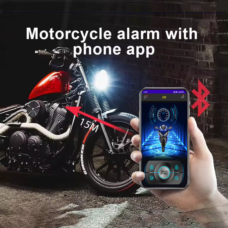 Evrensel Elektrikli Motosiklet Alarm Sistemi Motosiklet Alarmı Uzaktan Çalıştırma Anahtarsız 6