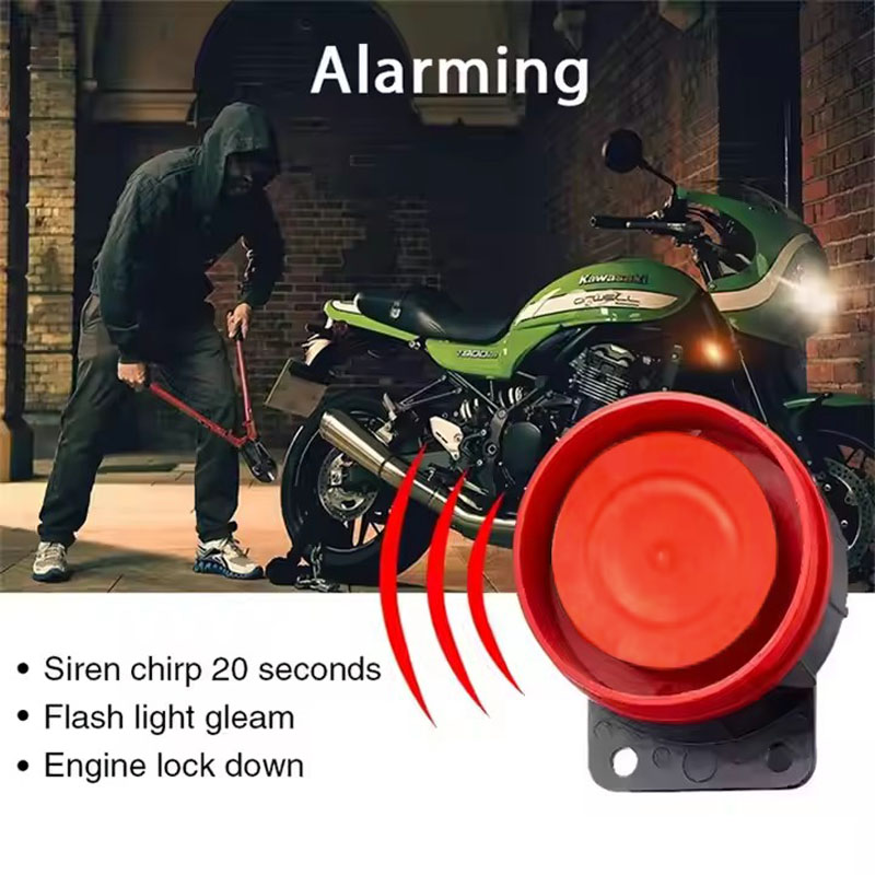 Evrensel Elektrikli Motosiklet Alarm Sistemi Motosiklet Alarmı Uzaktan Çalıştırma Anahtarsız 5