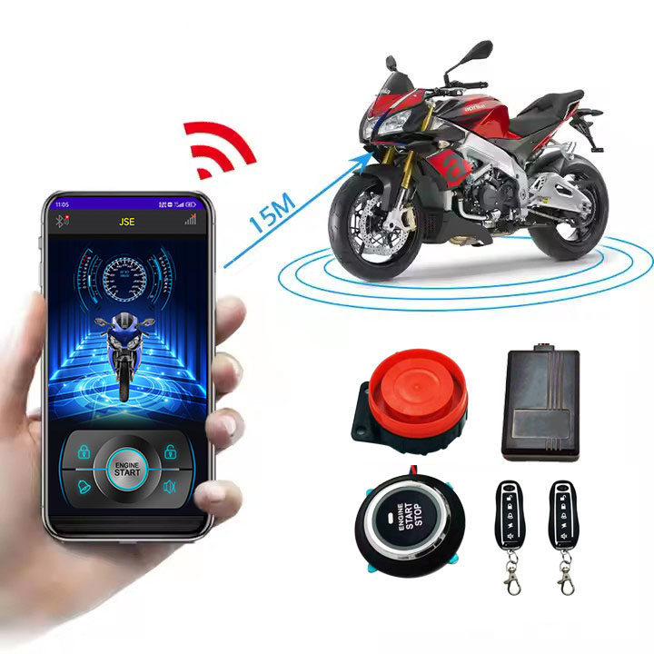 Evrensel Elektrikli Motosiklet Alarm Sistemi Motosiklet Alarmı Uzaktan Çalıştırma Anahtarsız 2