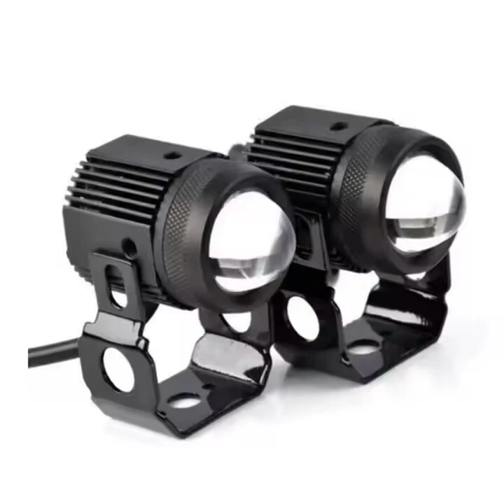 Lampu Depan Eksplor-ers LED Sepeda Motor Super Terang Lensa Proyektor LED Lampu Sorot Sepeda Motor Tambahan Kabut Moto 1