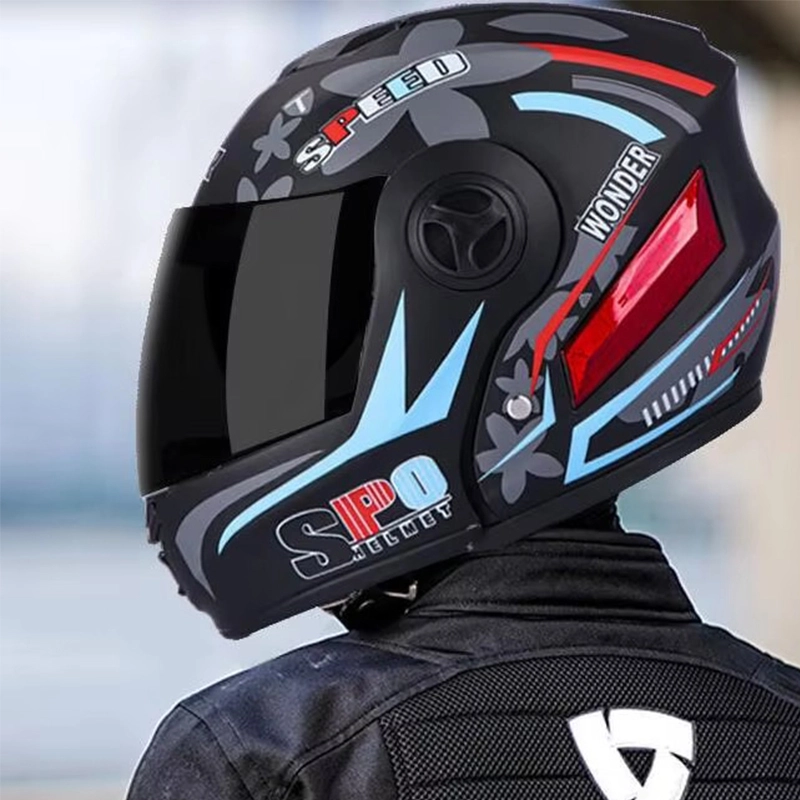 Fashion Abs Motorcycle Electric Vehicle Flip Up Helmets For Adults EPS Lining Dual Lens Off-road Motorcycle Helmets For all seasons 1