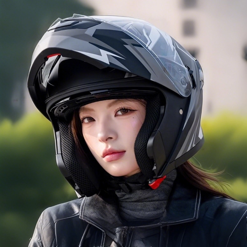 High Quality Professional Manufacturer DOT Motorcycle Helmet With dual Lens 1