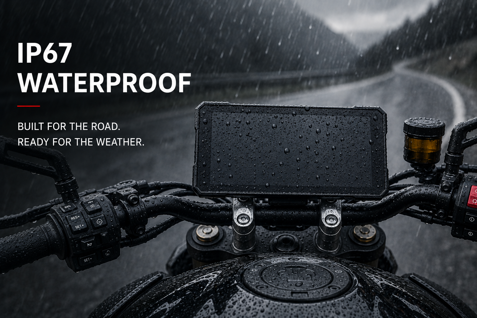 MOTORCYCLE 8 INCH PND CARPLAY ANDROID AUTO TPMS for MOTORCYCLE 4