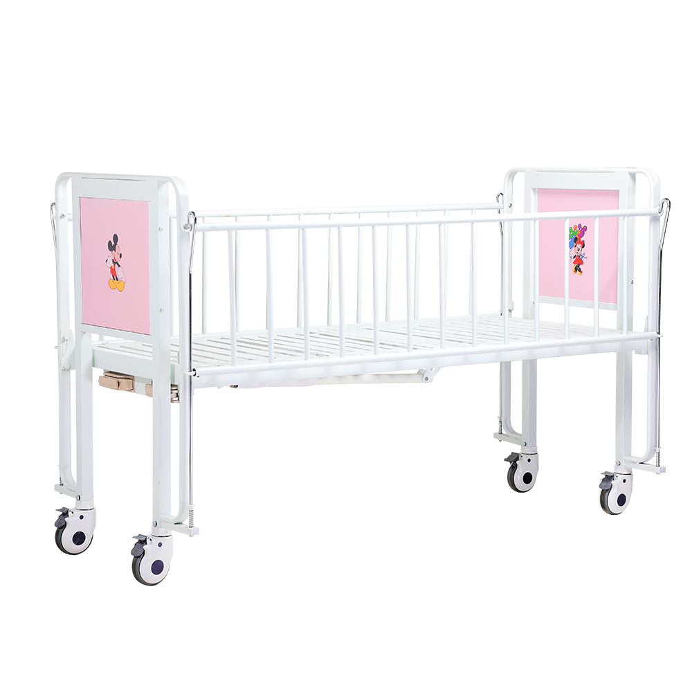 One function manual epoxy painted steel children bed YX-C-2 1