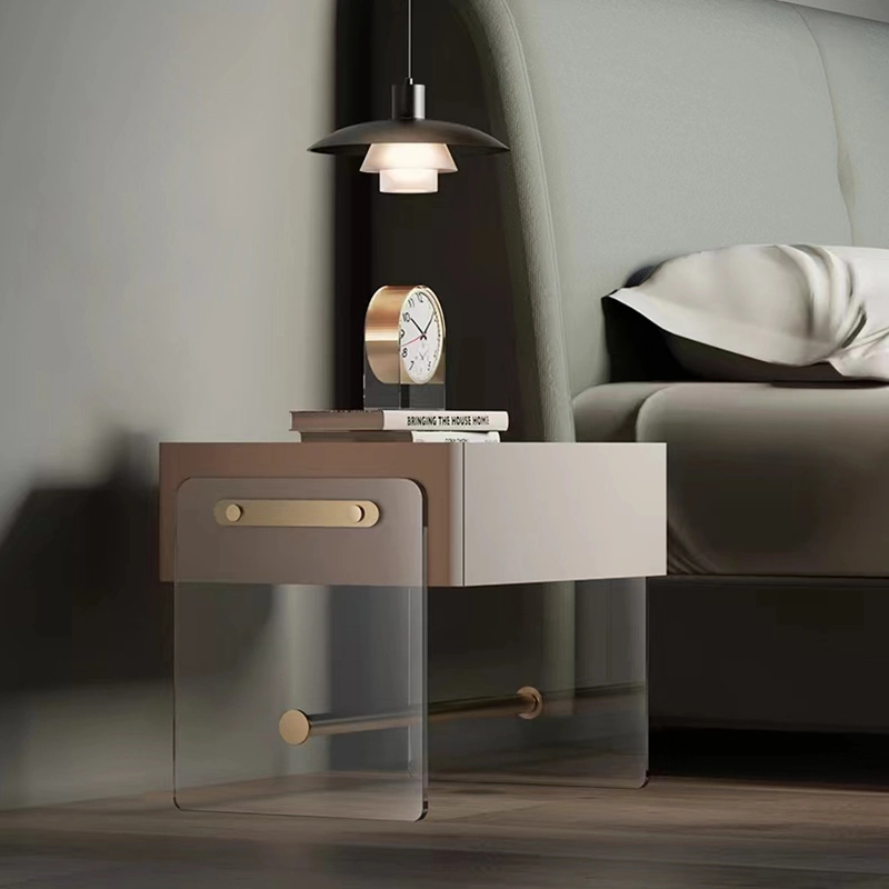 Acrylic transparent creative personality bedside table 1